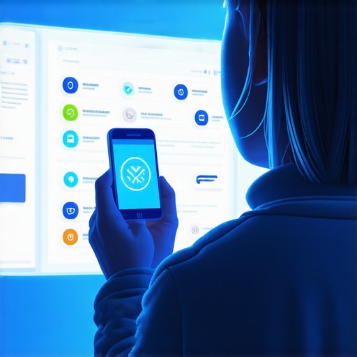 Person using voice assistant to search for local home services.