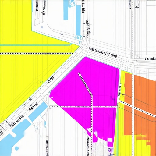 Map showing geospatial analytics overlays and service zones