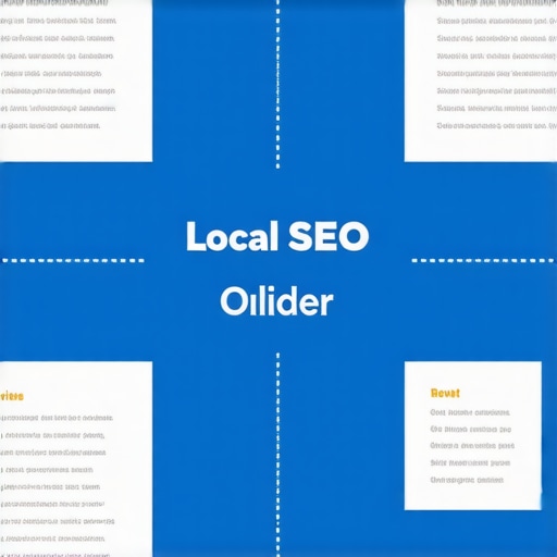 Infographic illustrating complex local SEO tactics for contractor businesses.