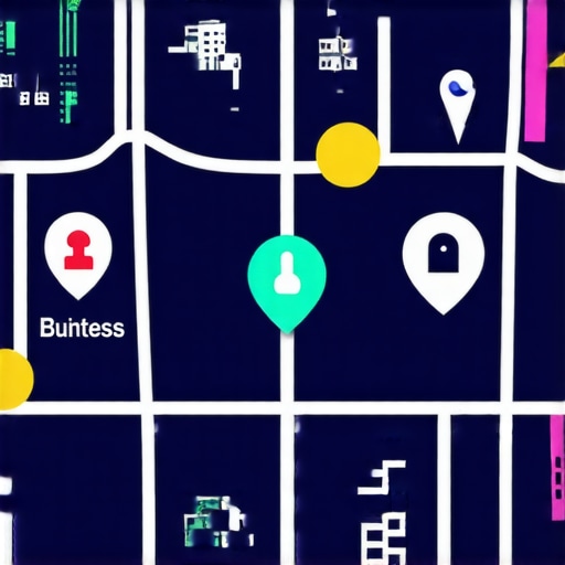 Map illustrating hyperlocal marketing areas with icons and landmarks