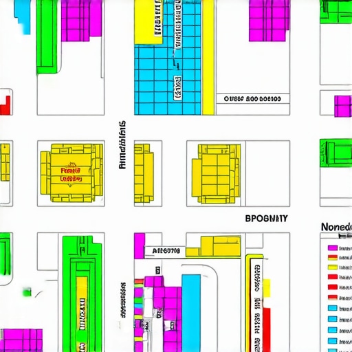 Detailed community map highlighting neighborhood zones for hyperlocal SEO targeting