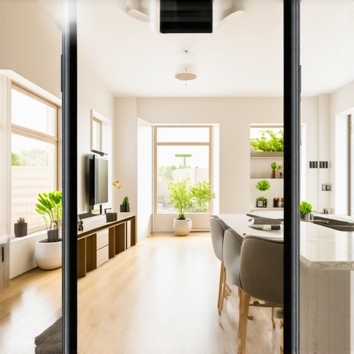 Augmented reality interface visualizing home improvement projects on a smartphone