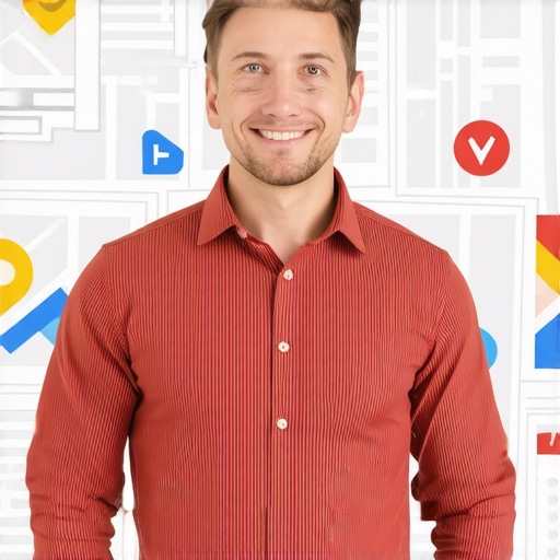 Contractor optimizing Google Maps listing with SEO tools