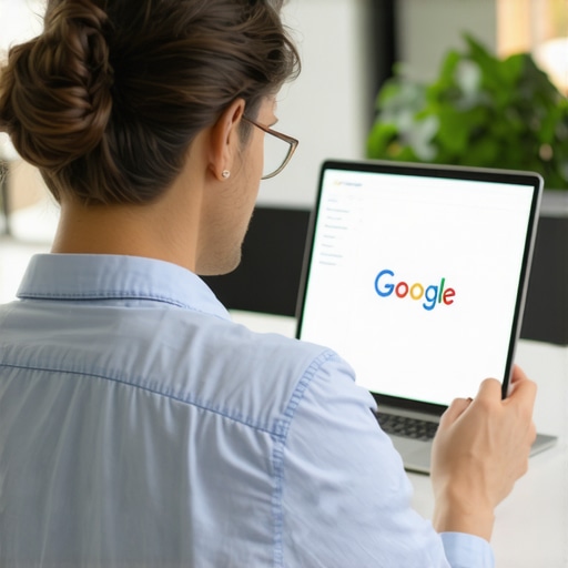 Business owner adding schema markup to Google My Business profile