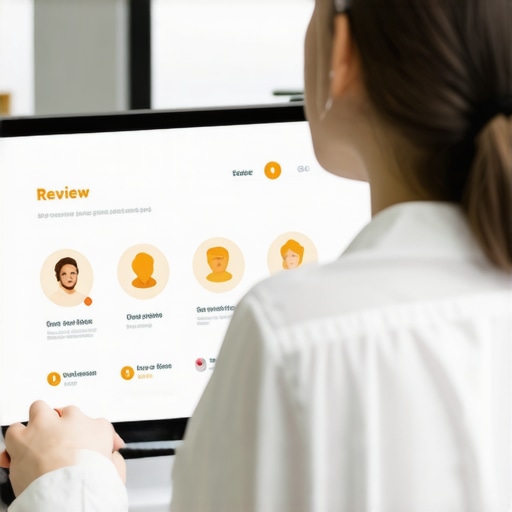 Business owner engaging with customer reviews online.