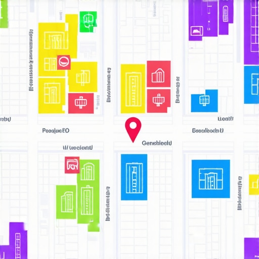 Dashboard showing geospatial and performance data for local SEO strategies.