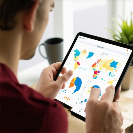 Advanced Local SEO Analytics for Service Pros Business professional reviewing local SEO performance data on a tablet.