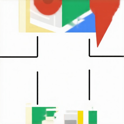Diagram showing schema markup and structured data influencing Google Maps visibility