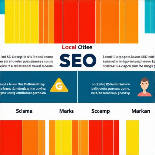Infographic illustrating complex local SEO strategies for service providers.