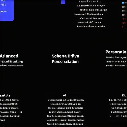 Infographic showing local SEO metrics, schema data, and AI personalization strategies.