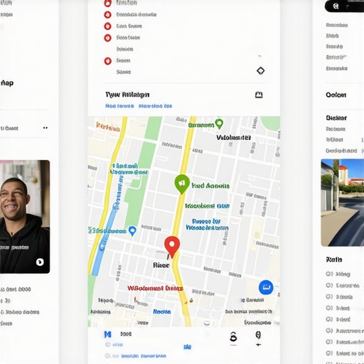 Concept art depicting updated Google Maps features with local service listings.