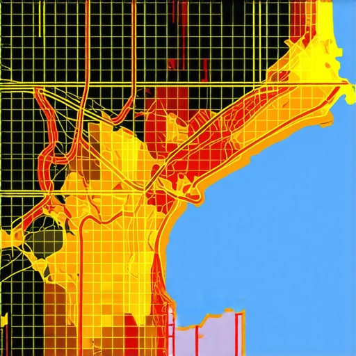 Heatmap visualization of customer traffic zones demonstrating geospatial data analysis for local SEO