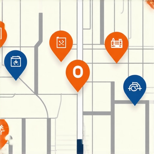 Neighborhood map highlighting localized marketing efforts for service providers