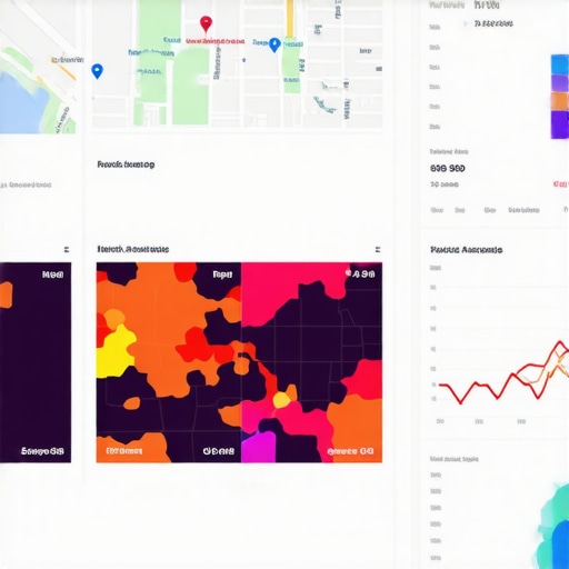 Dashboard visualizing geospatial heatmaps and analytics for local SEO strategies in service industries.