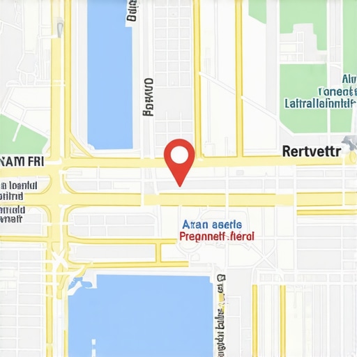 Map with local citations and landmarks for trade business SEO planning.