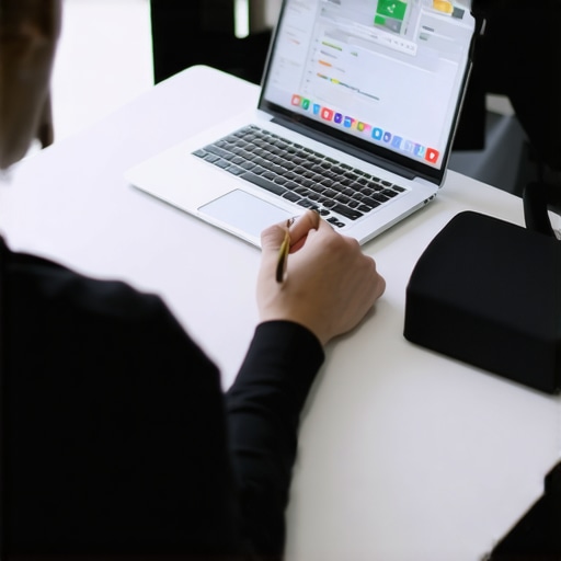 Business owners discussing local SEO tactics with digital marketer in modern office