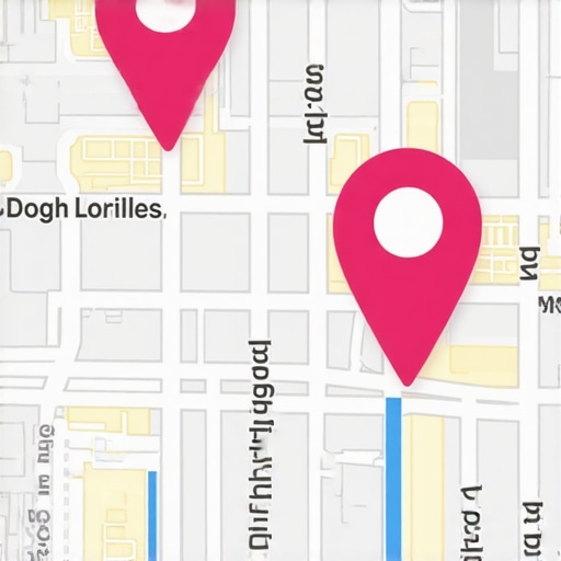 Local Service Map Optimization Digital map showing optimized local business markers.