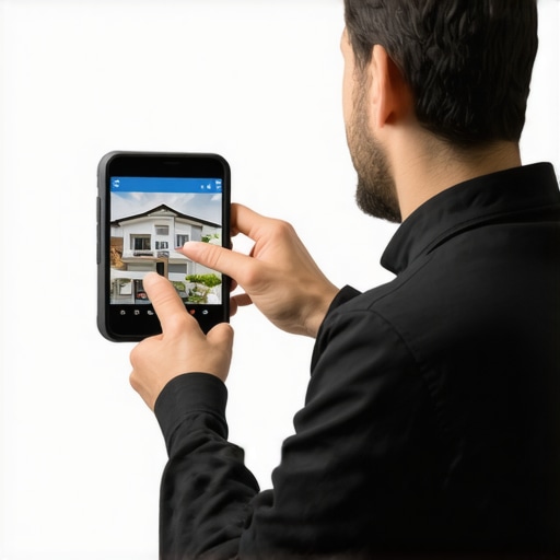 Plumber demonstrating repair with augmented reality to homeowner