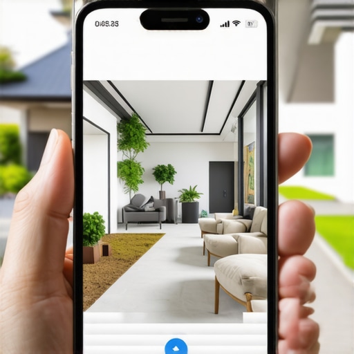 Smartphone overlay showing AR view of plumbing work in a residential area.