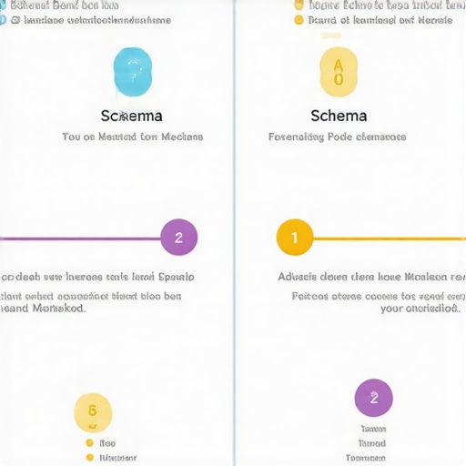 Diagram illustrating schema markup components for enhancing local SEO