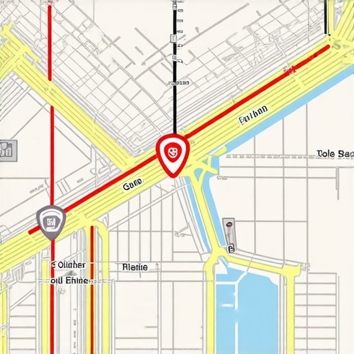 A detailed GIS map showing service zones and geospatial data points for local SEO enhancement.