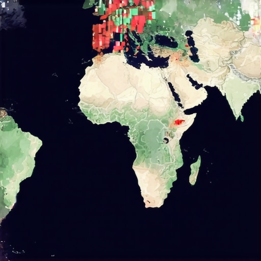 Illustration of a map displaying real-time geospatial analytics data for local marketing