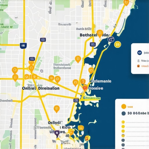 Map with highlighted business citations across directories and review sites.