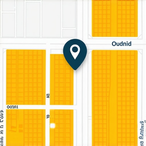 Map showing contractor service zones within a neighborhood