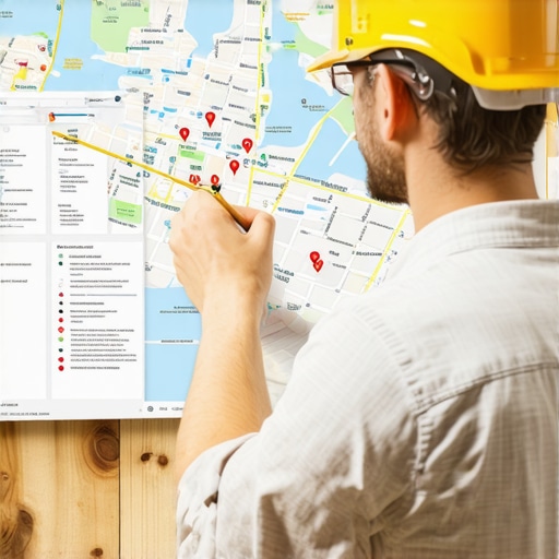 Contractor working on Google My Business profile with schema data and local content