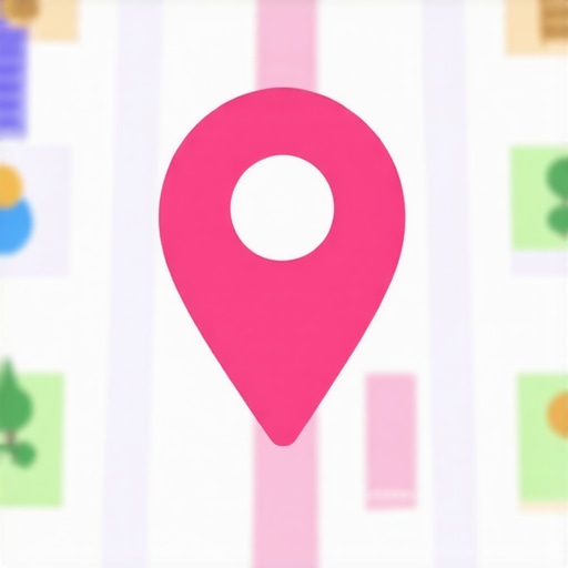 Hyper-Local Content Connectivity Illustration of neighborhood streets with map pins representing local marketing efforts.