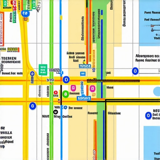 Interactive digital map highlighting localized service areas for home contractors.