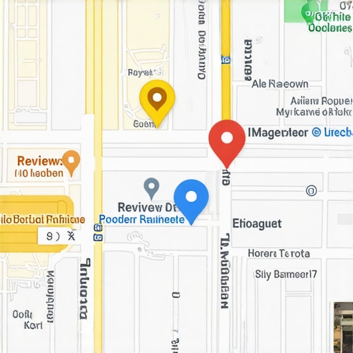 Visual Map Optimization Strategy Illustration of a digital map highlighting local business locations with proof elements