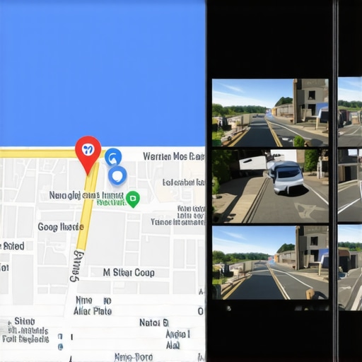Visual SEO Strategies for Contractors Contractor updating Google My Business profile with new images and virtual tour