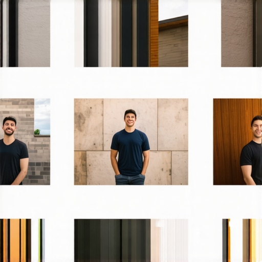 Contractor displaying recent project photos and customer reviews