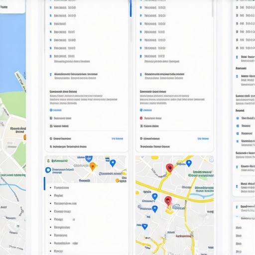 Diagram of schema markup, local map listings, and SEO signals collaborating