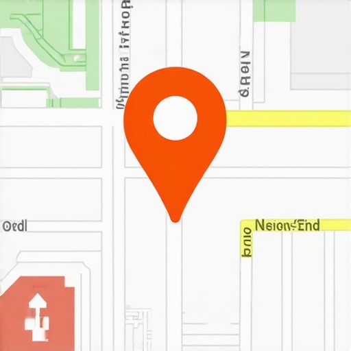 Digital map showing verified business location with map markers.