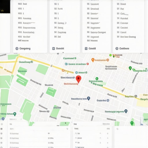 Dashboard visual showing geofencing zones and customer behavior analytics on a map.