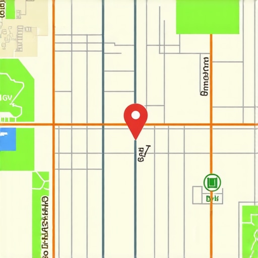 Map illustrating targeted service zones with neighborhood labels and service icons.