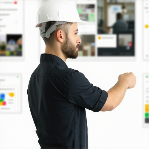 Contractor updating Google profile with new photos and attributes.