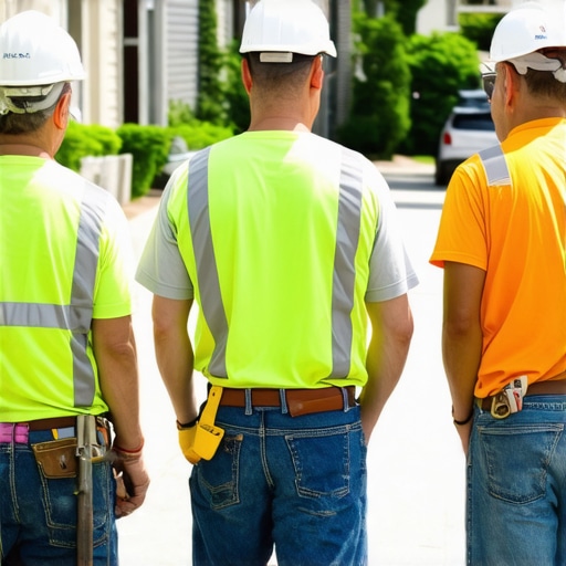 Contractor team collaborating on a local neighborhood project