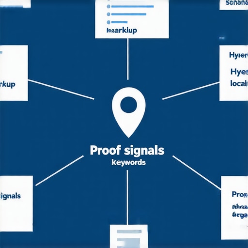 Diagram showing interconnected components of advanced local SEO methods for contractors.