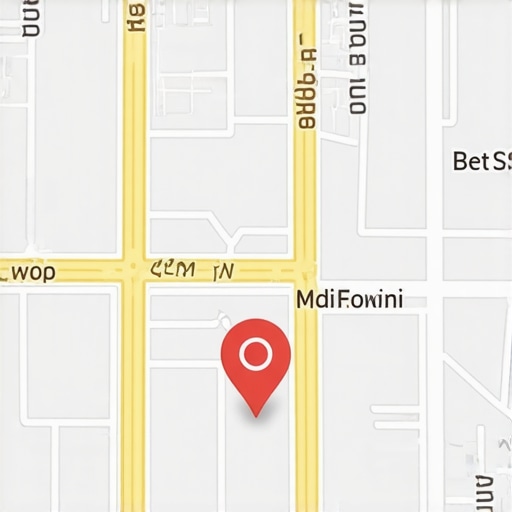 Contractor's service zones with local landmarks and geolocation markers.