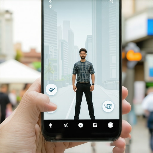 Next-Gen Location Verification Technologies Concept art showing AR devices verifying business locations